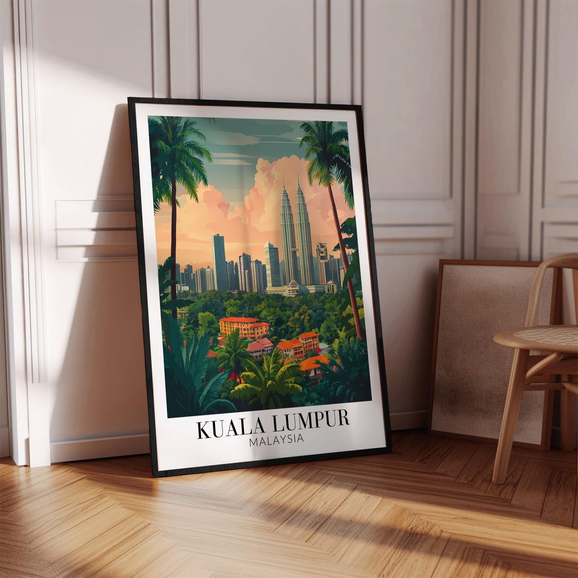 Kuala Lumpur Malaysia Petronas Towers Golden Hour Skyline Poster - Image 4