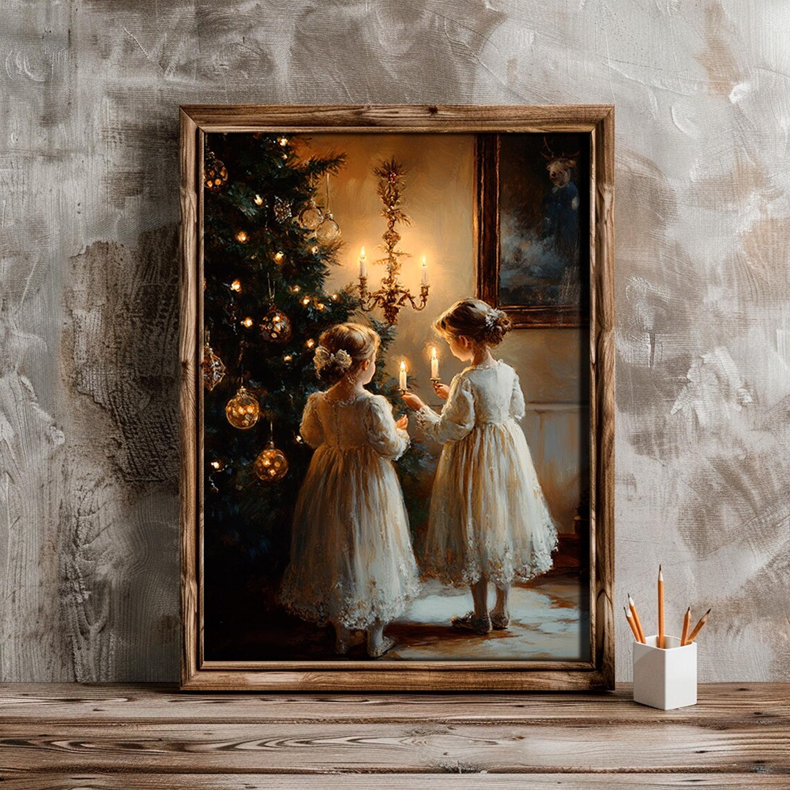 Vintage Christmas Tree Print, Victorian Farmhouse Decor - Image 4