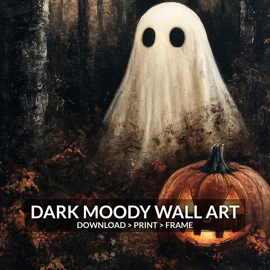 Ghost Print Halloween Art Print, Dark Cottagecore - Image 6