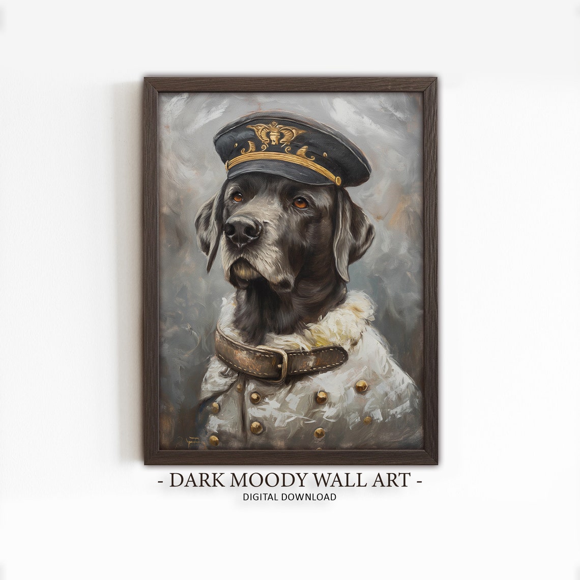 Salty Sea Dog Print Captain Dog Painting Kids Room Wall Art Nautical Childrens Room Decor Boys Room Decor