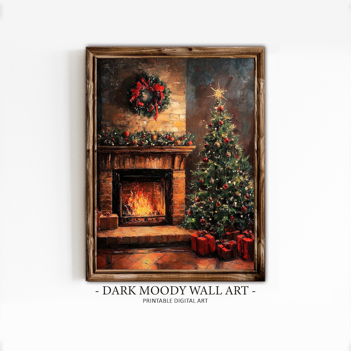 Christmas Tree Vintage Christmas Art Print