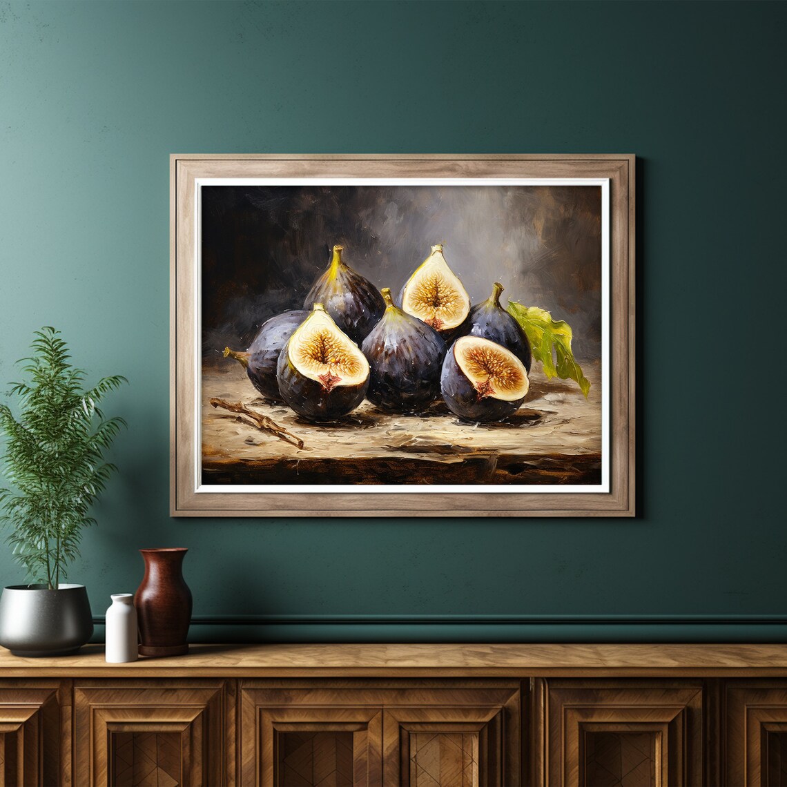 Moody Figs Vintage Fruit Still Life Art Print - Image 6