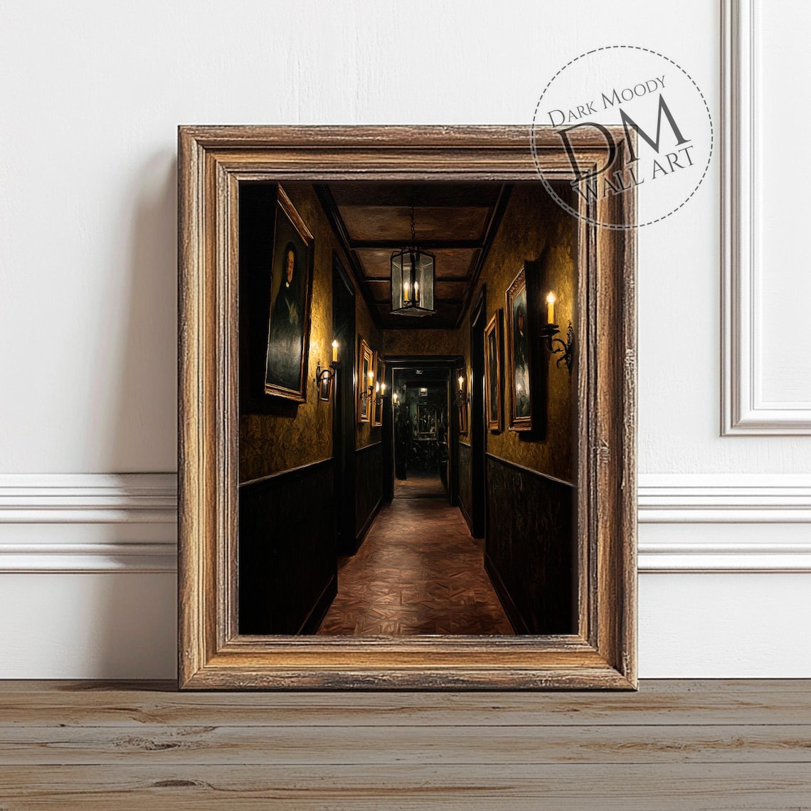Haunted Hallway Wall Art Gothic Dark Academia Interior Print