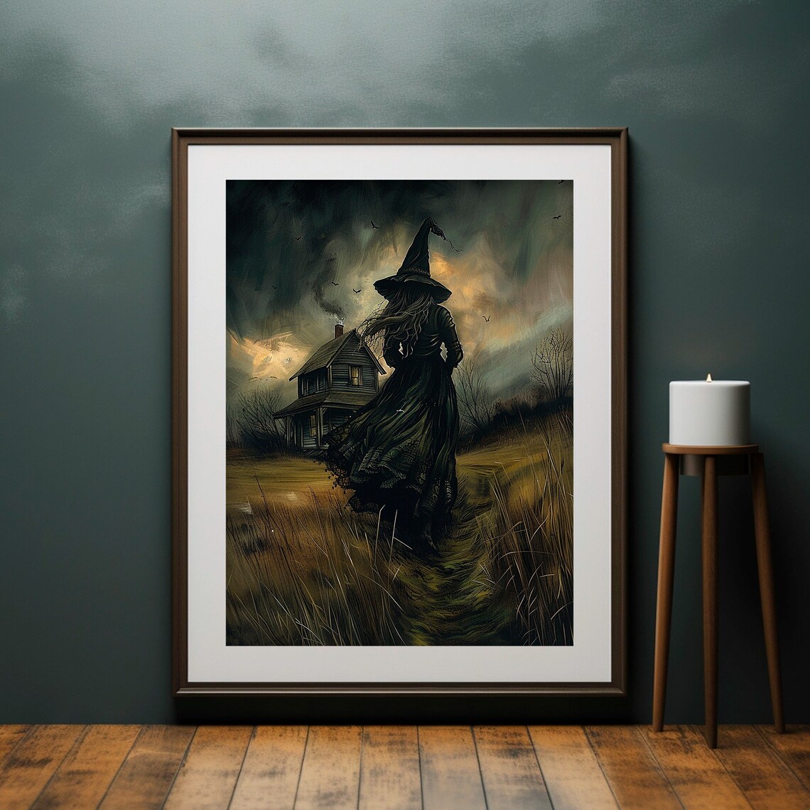 Witch House Haunted House Halloween Rustic Art Print - Image 6