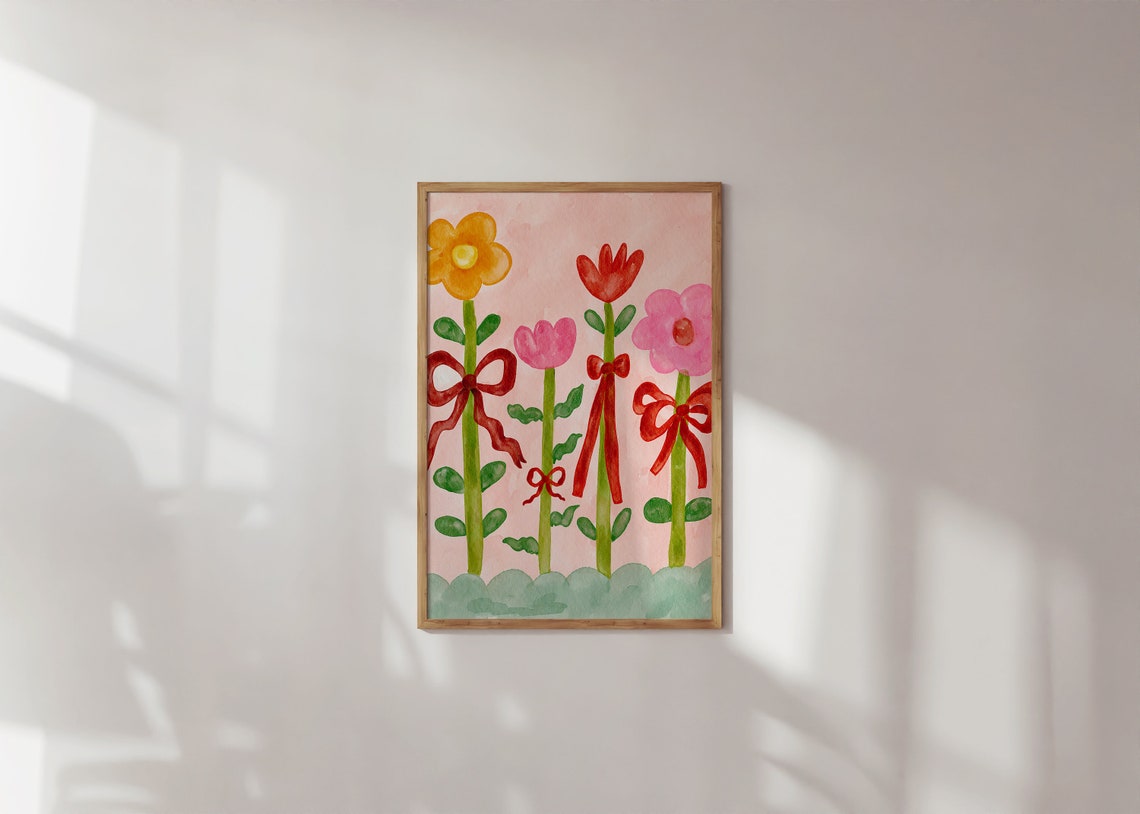 Coquette Floral Botanical Art Print