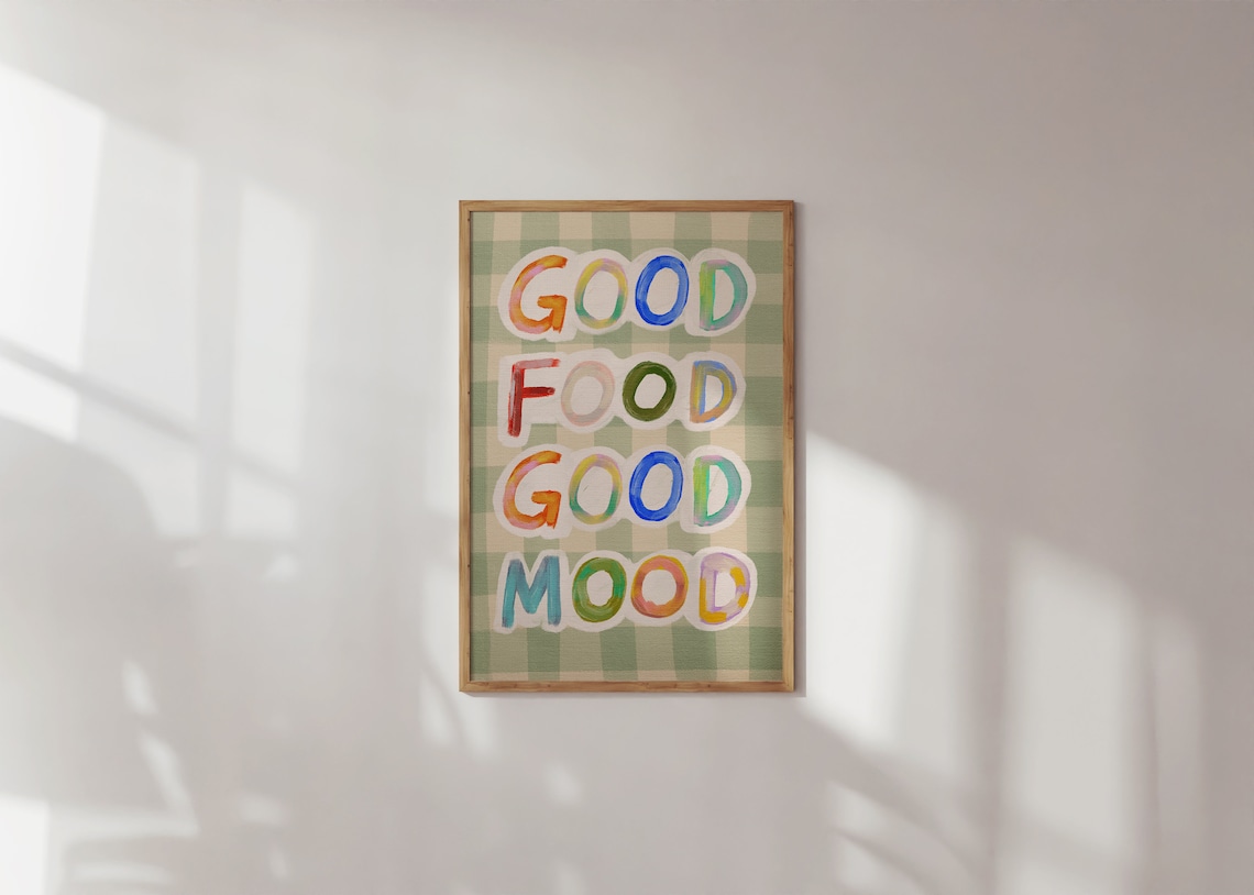 Good Food Mood Colorful Kitchen Art Print