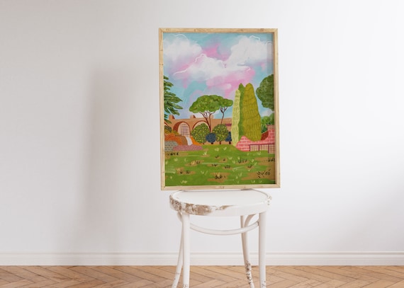 Amsterdam Scenery Art Print, Summer Vibrant Travel