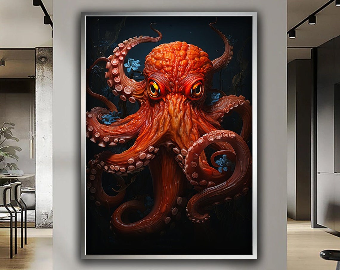 Octopus Art Print, Octopus Wall Art