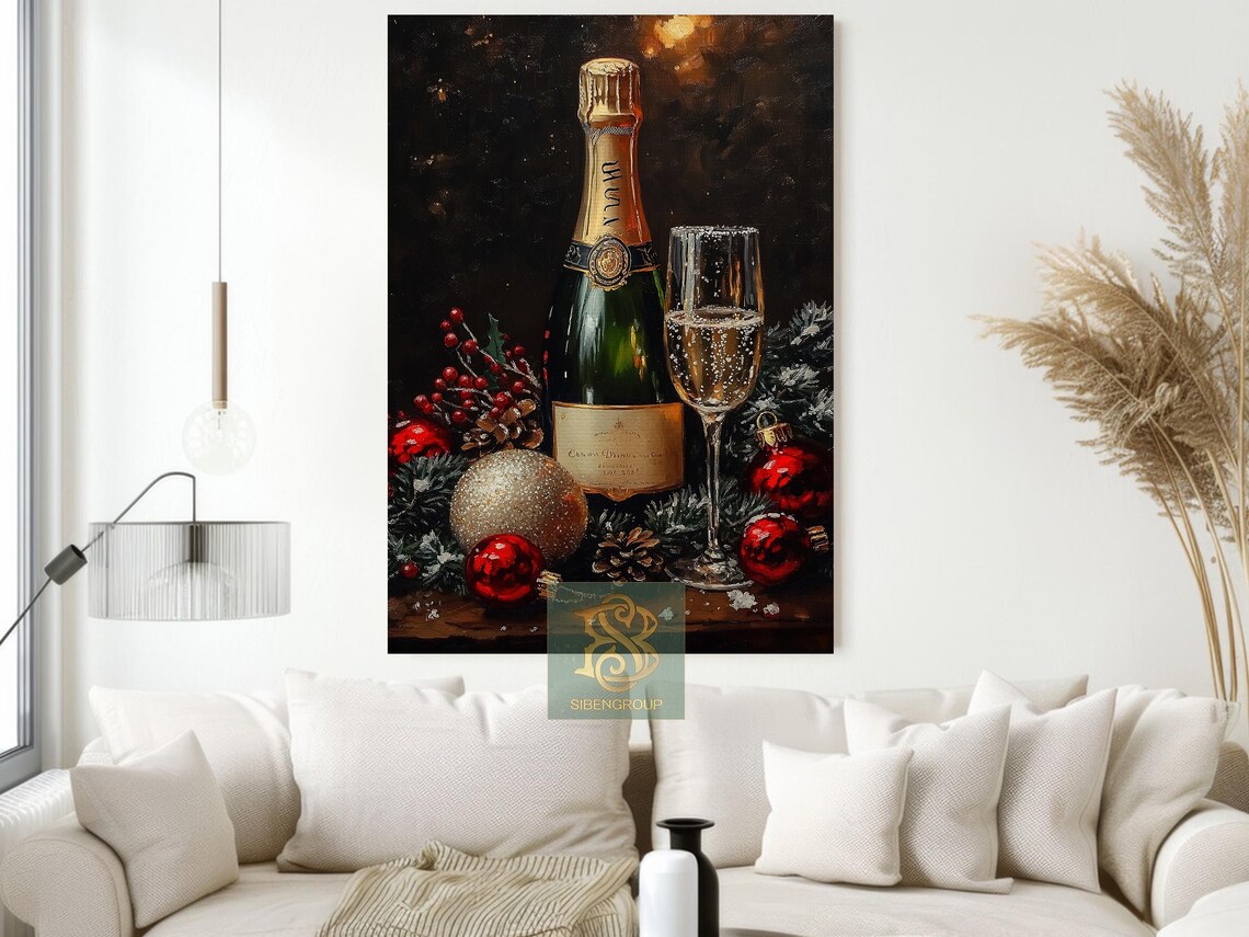 Cozy Christmas Drink, Vintage Rustic Art Print - Image 2