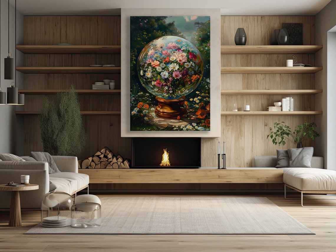 Cottage Flowers Ball Painting Flowers Art Print Flowers Print Esthetic Flowers Poster Flowers Wall Art - Image 2