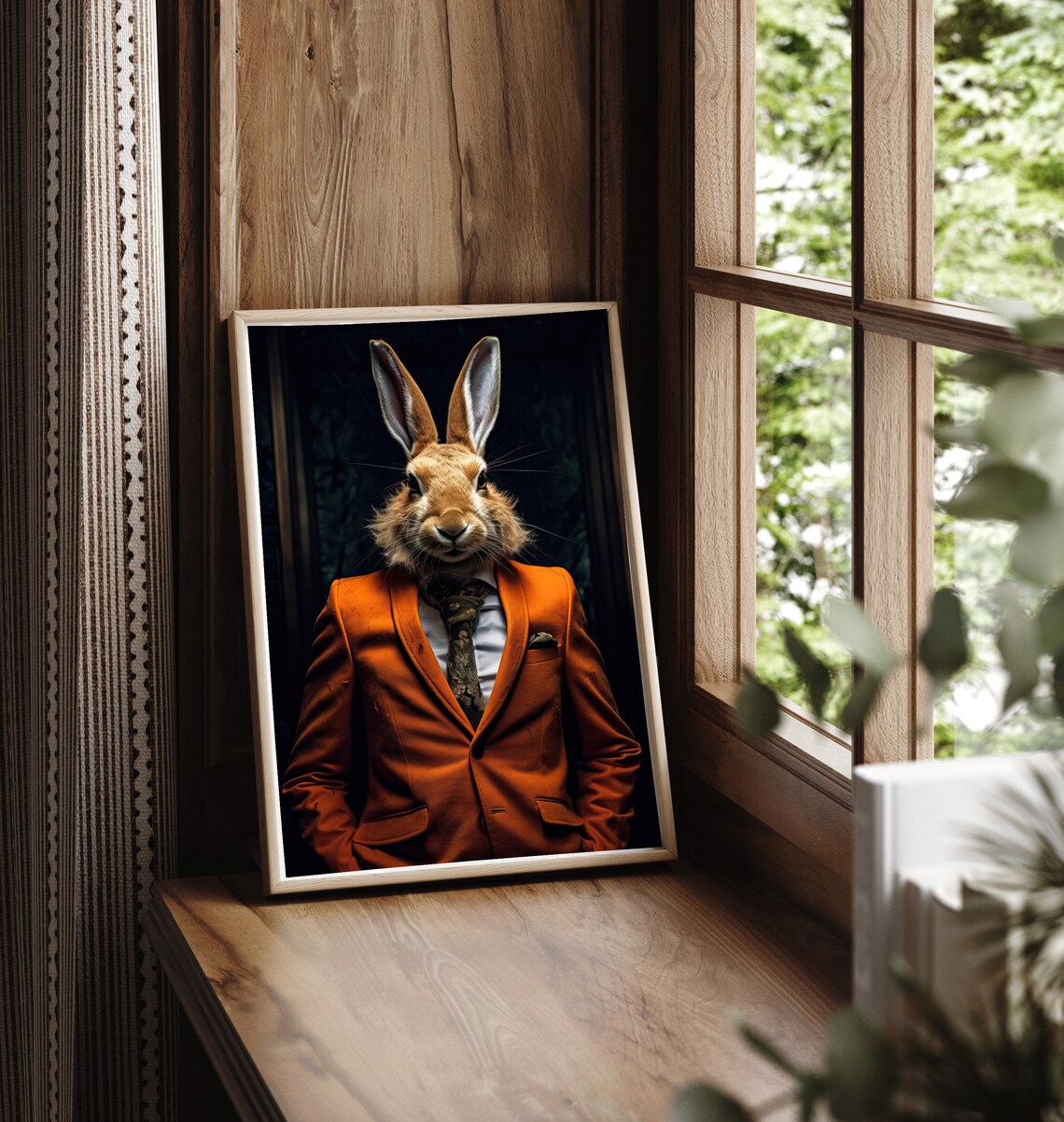 Hare Wall Art Print, Vintage Victorian Gentlemans Suit