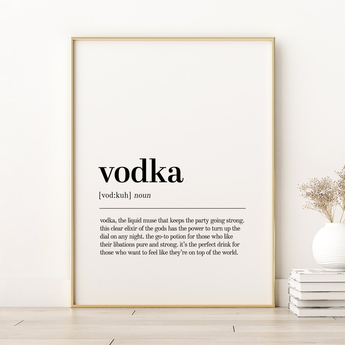 Vodka Liquid Muse Party Dictionary Definition Funny Bar Poster