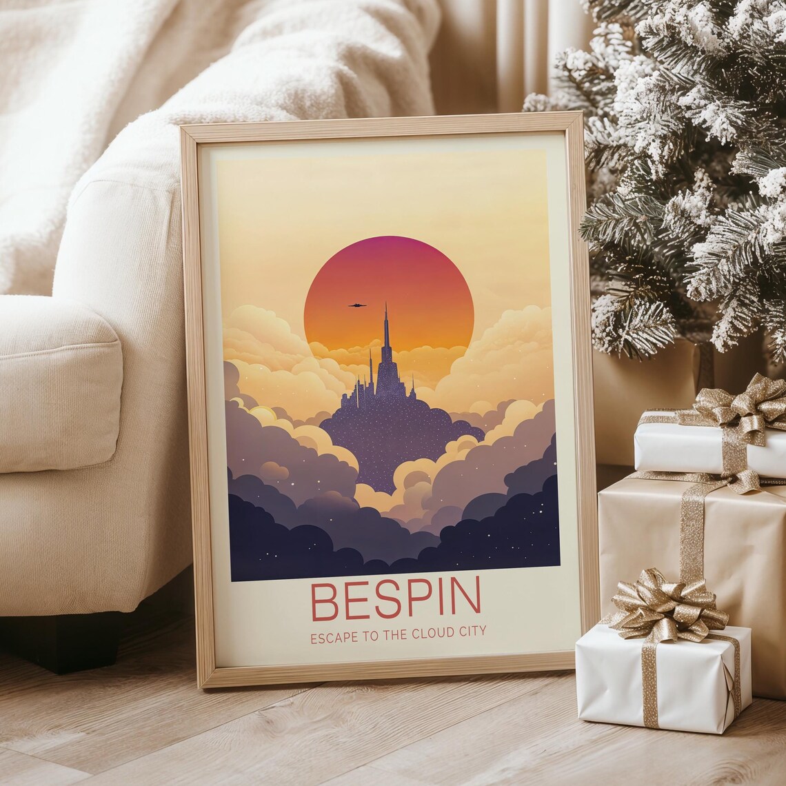 Star Wars Bespin Escape to the Cloud City Vintage Travel Poster - Image 3