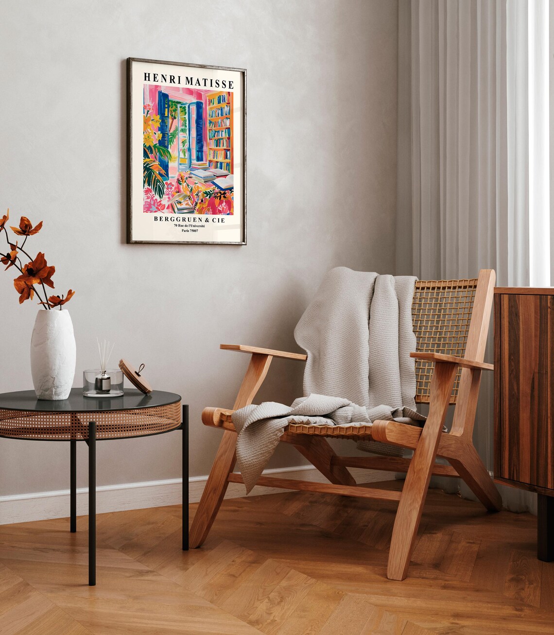 Henri Matisse Library Poster, Mid-Century Art Print - Image 3