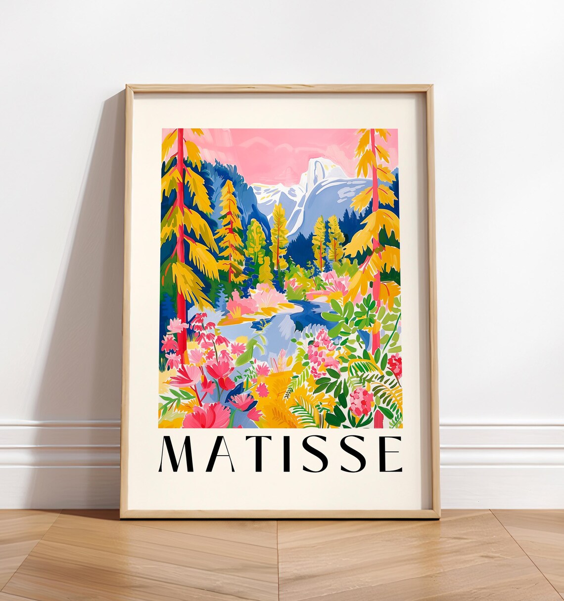 Yosemite National Park Matisse-Inspired Travel Poster
