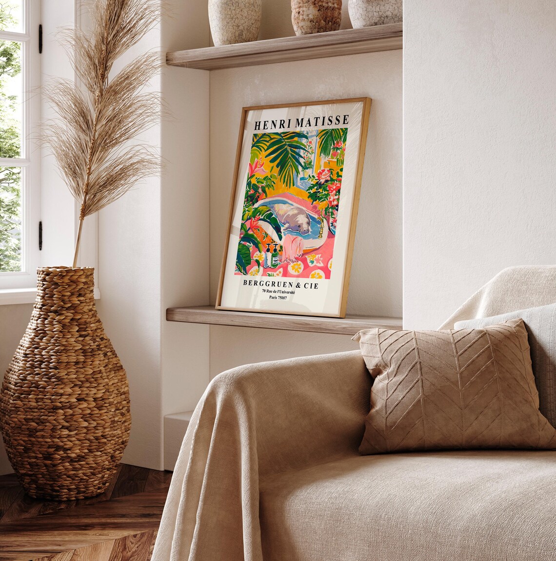 Manatee in Bathtub Art Print, Matisse-Inspired - Image 4