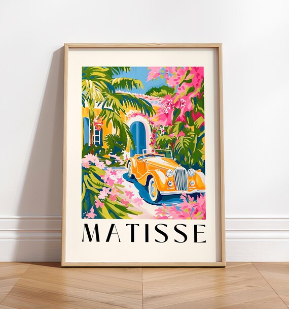 Henri Matisse Print Preppy Art Aesthetic Poster For Modern Gallery Exhibition Art Maximalist Wall Art Luxury Car Art Matisse Cut Outs