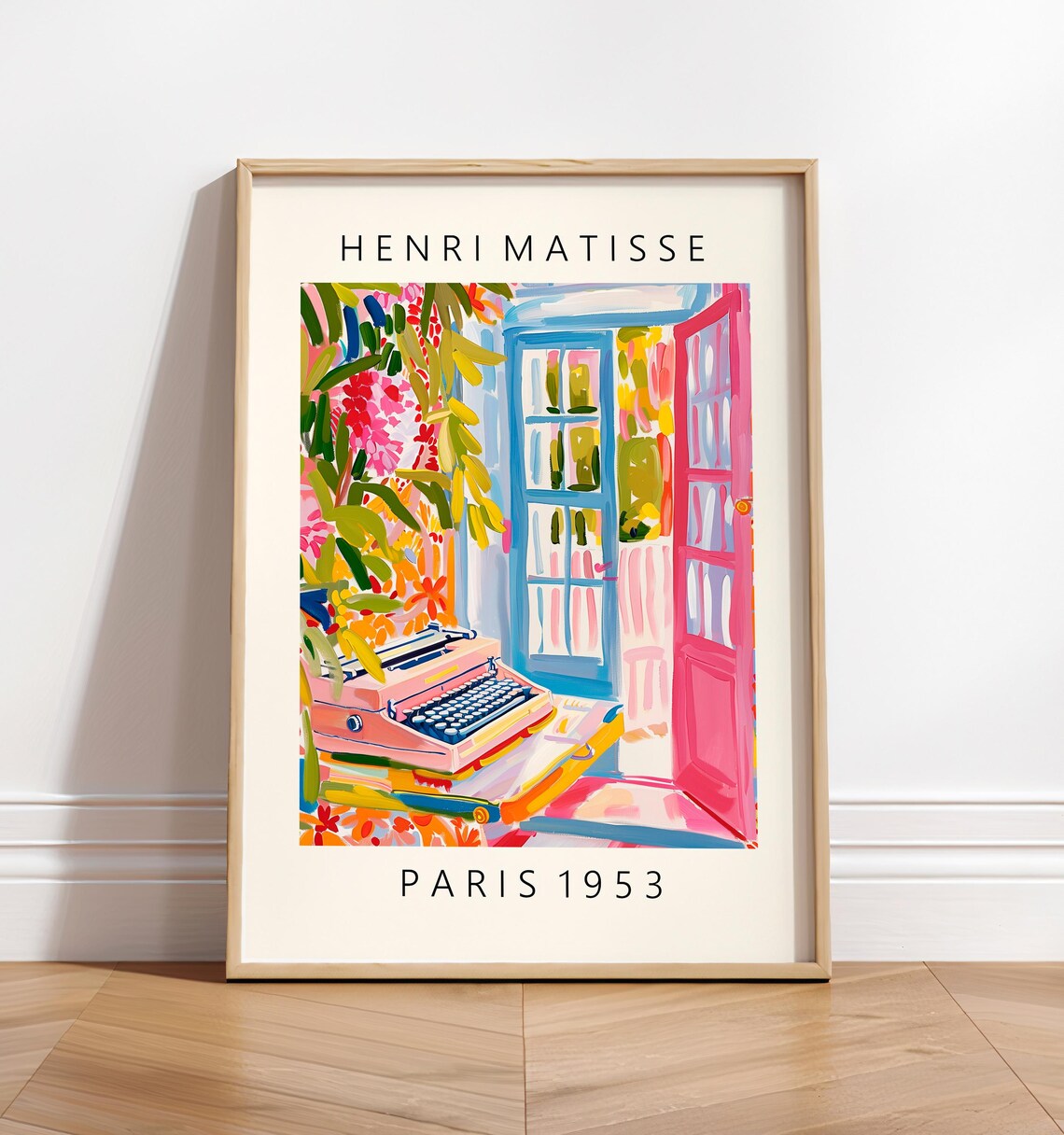 Typewriter Poster, Maximalist Bookish Art Print