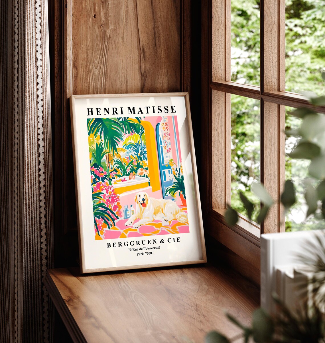 Great Pyrenees Funny Bathroom Art Print, Matisse-Inspired - Image 5
