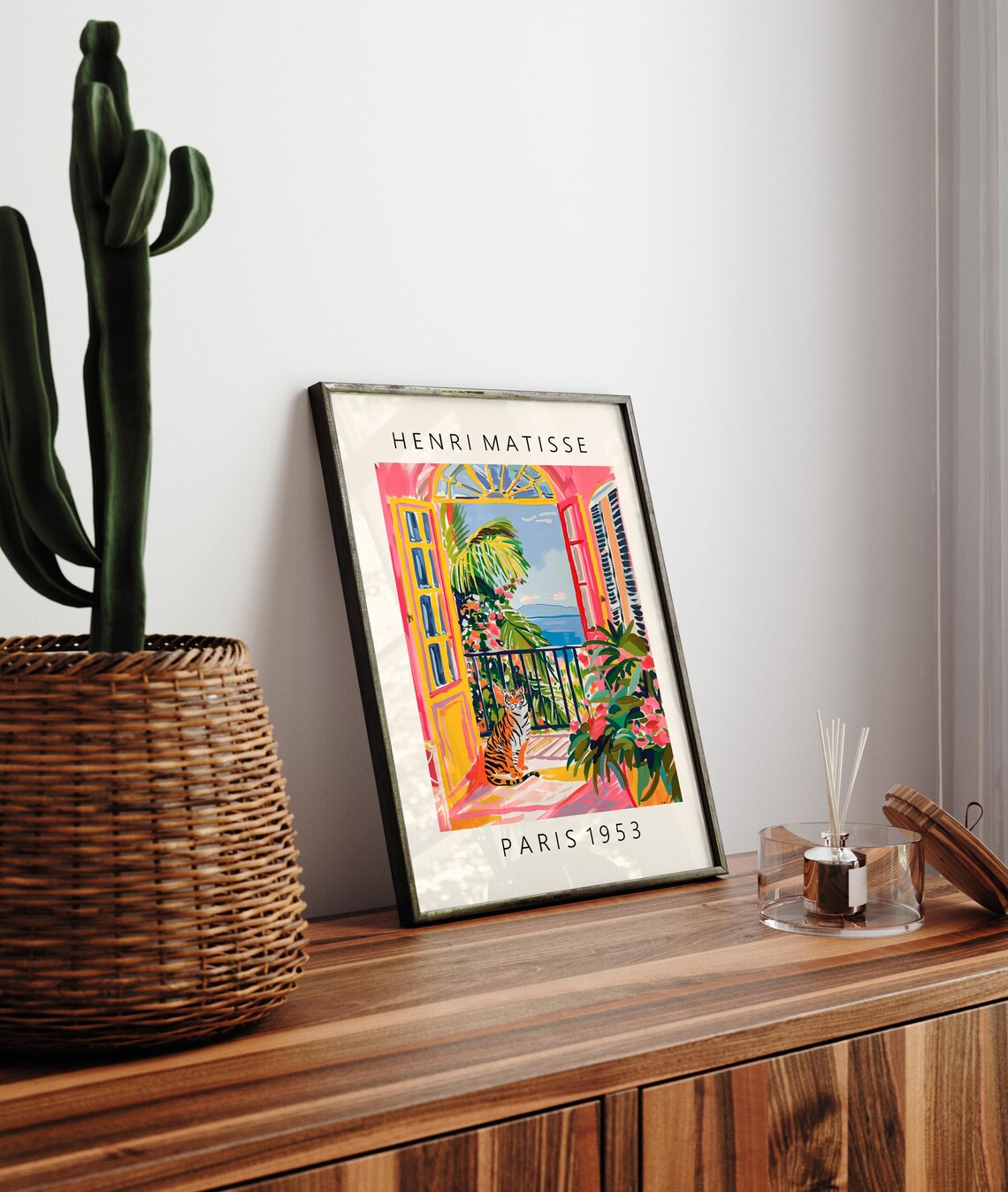 Henri Matisse Style Tiger Balcony Sea View Paris 1953 Poster - Image 4