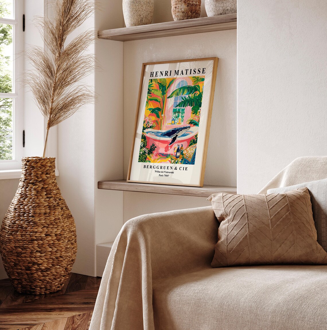 Humpback Whale In Bathtub, Matisse-Inspired Art Print - Image 6