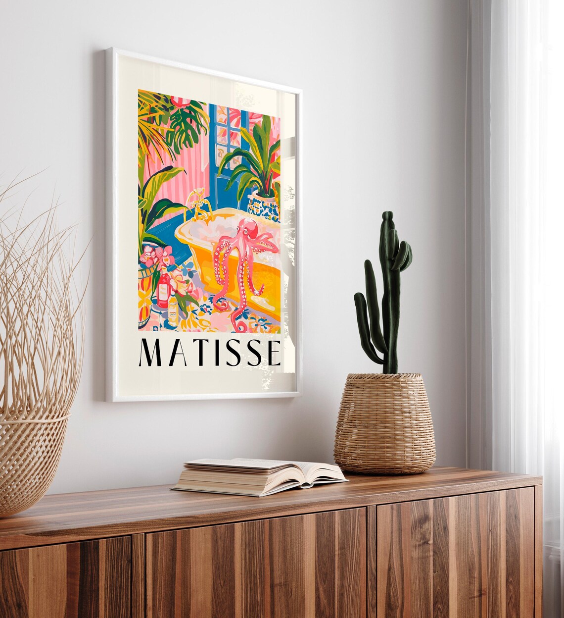 Funny Octopus Art Print, Matisse-Inspired Tropical Style - Image 5