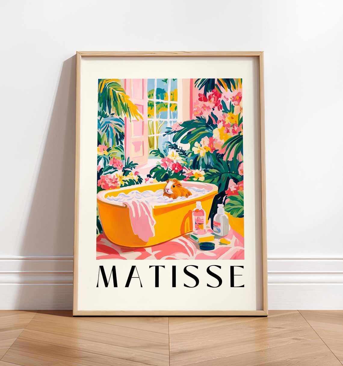 Guinea Pig Matisse Style Bathroom Art Print
