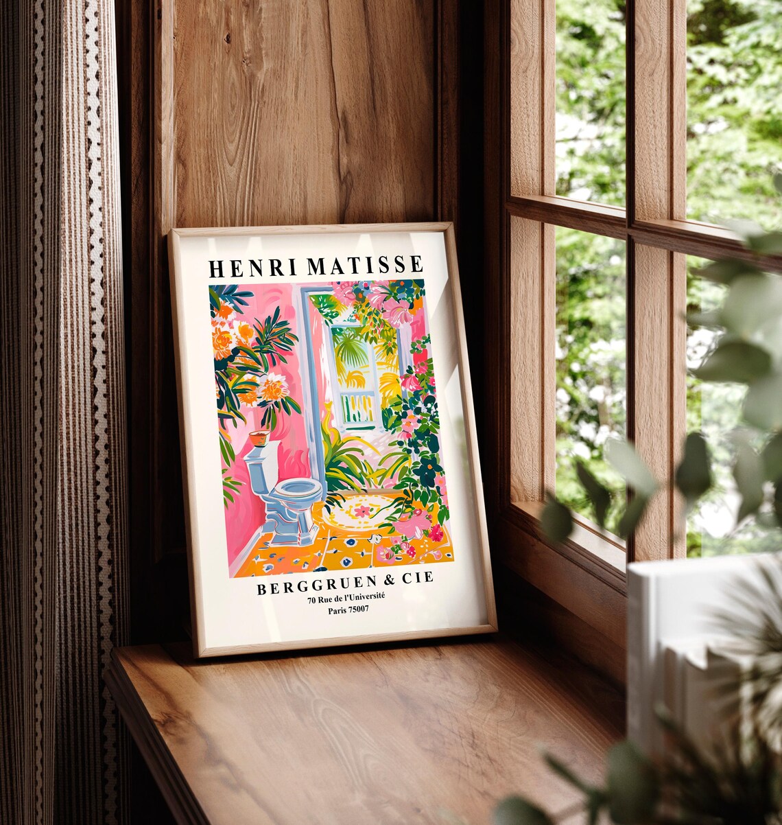 Tropical Toilet Wall Art, Matisse-Inspired Bathroom Poster - Image 5