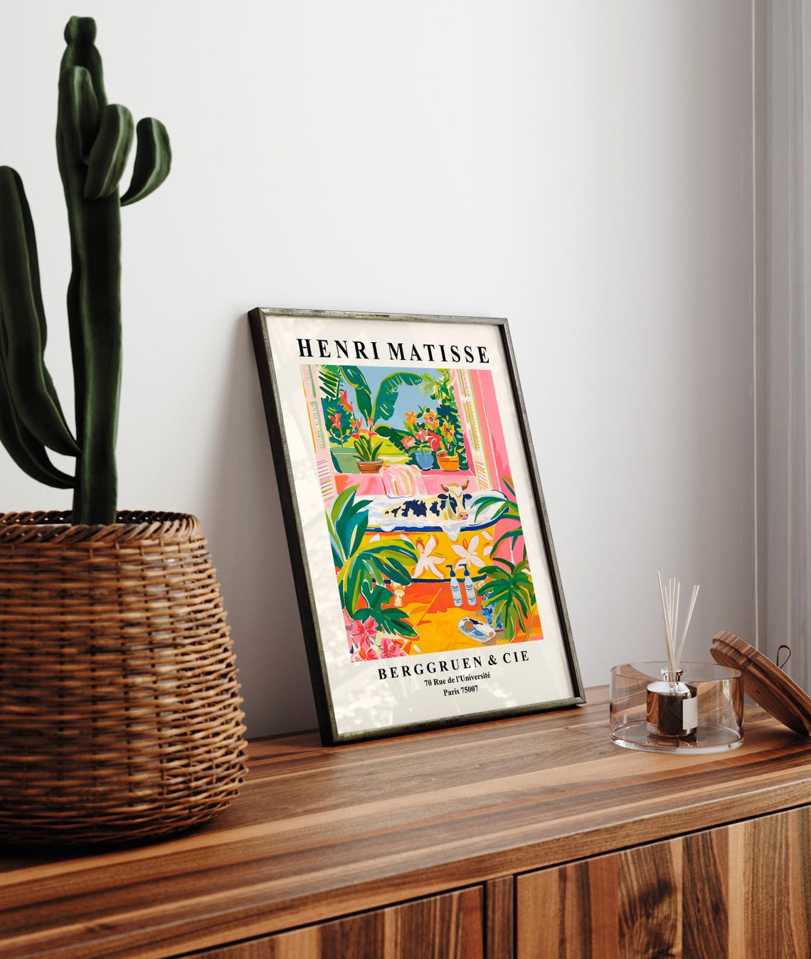 Henri Matisse Style Cow Bubble Bath Berggruen Paris Wall Art - Image 3