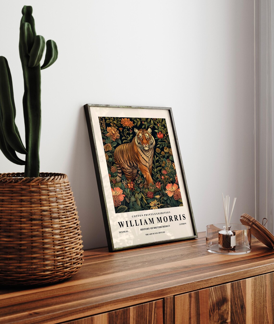 Tiger William Morris Print, Mid-Century Botanical Poster - Image 3