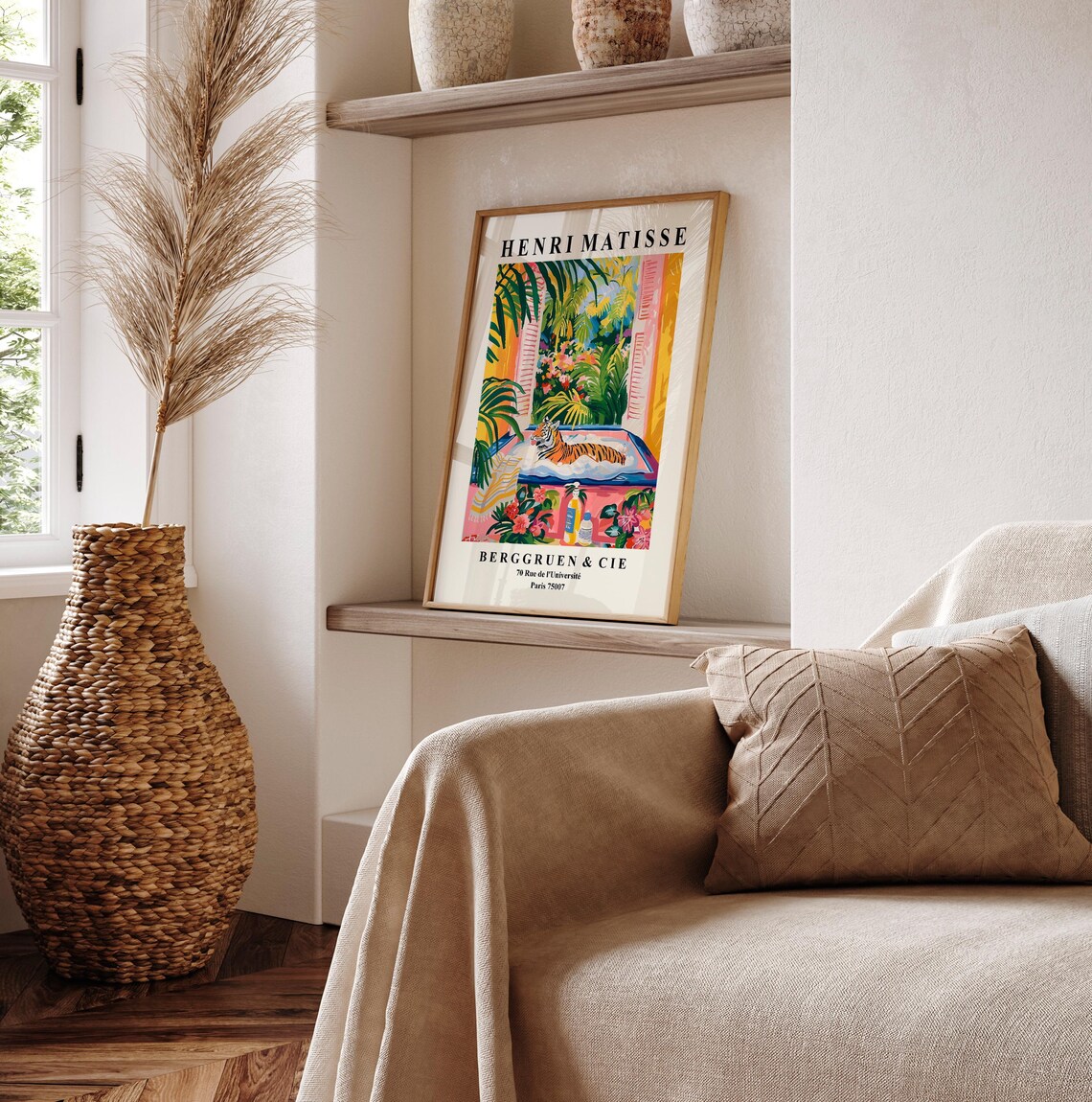 Tiger In Bathtub Funny Poster, Matisse-Inspired Print - Image 6