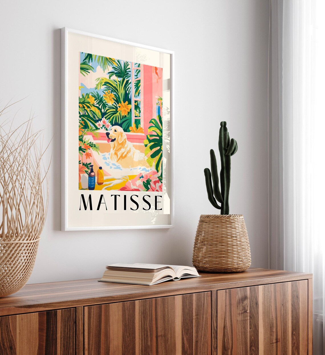Labrador in Bathtub, Matisse-Style Dog Art Print - Image 5