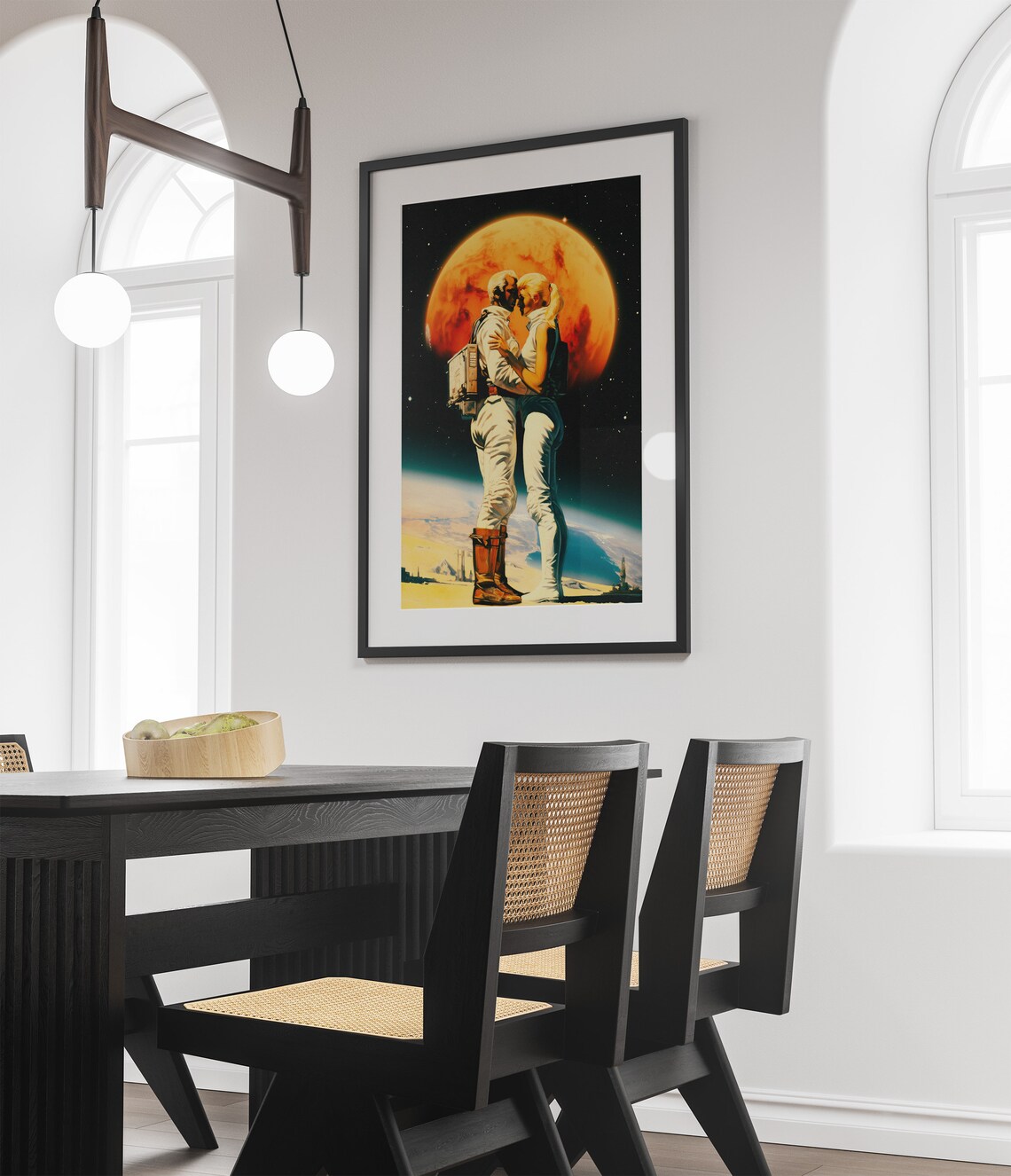 Intergalactic Love Retro Futuristic Sci-Fi Art Print - Image 3