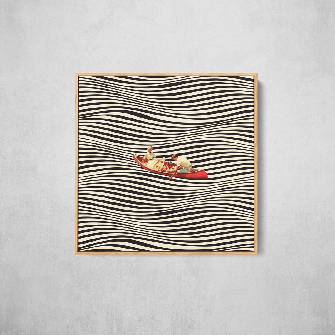 The Real Road Trip Opart Collage Vintage Art Print - Image 3