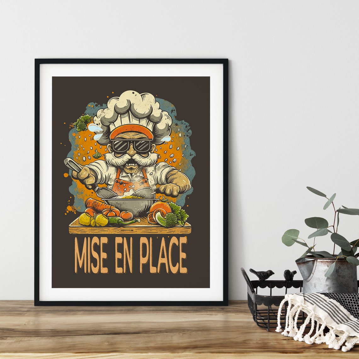 Kitchen Wall Art Various Sizes Instant Ai Mise En Place Retro Trendy Poster Decor