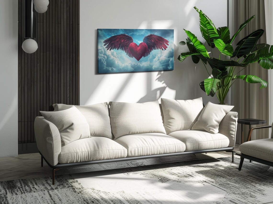 Soaring Love Heart Valentines Day Art Print - Image 2