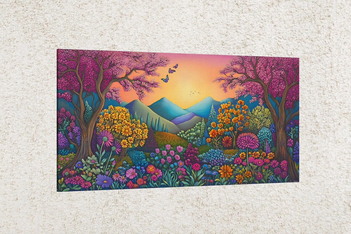 Tranquil Spring Meadow Art Print, Peaceful Decor - Image 2