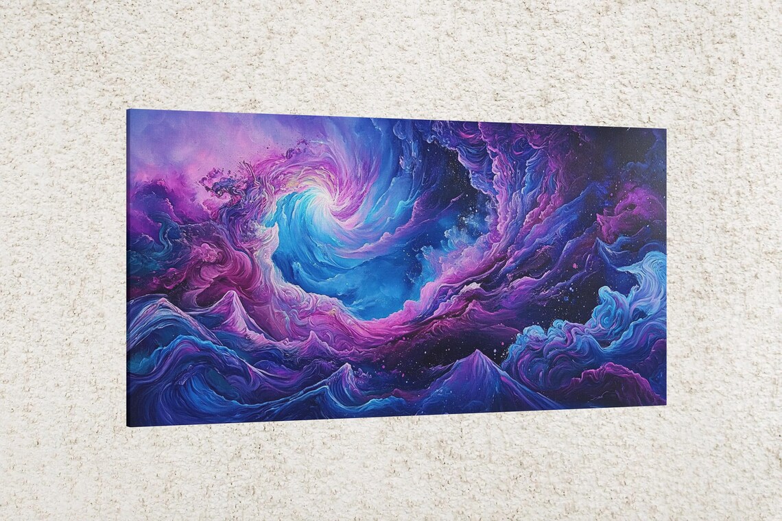 Galactic Swirl Explosion, Abstract Modern Art Print
