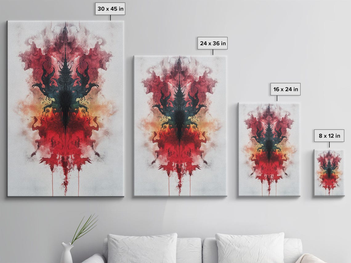Vibrant Ink Fusion Abstract Art Print - Image 3