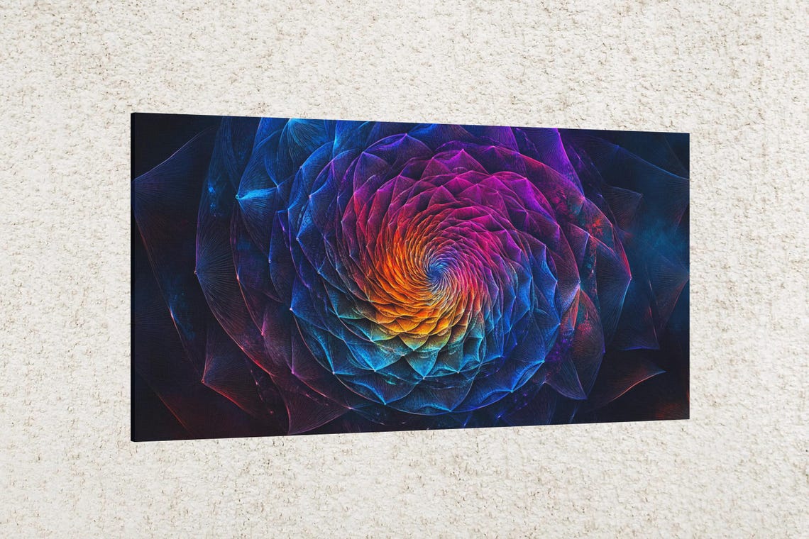 Multicolor Spiral Abstract Art Print - Image 2