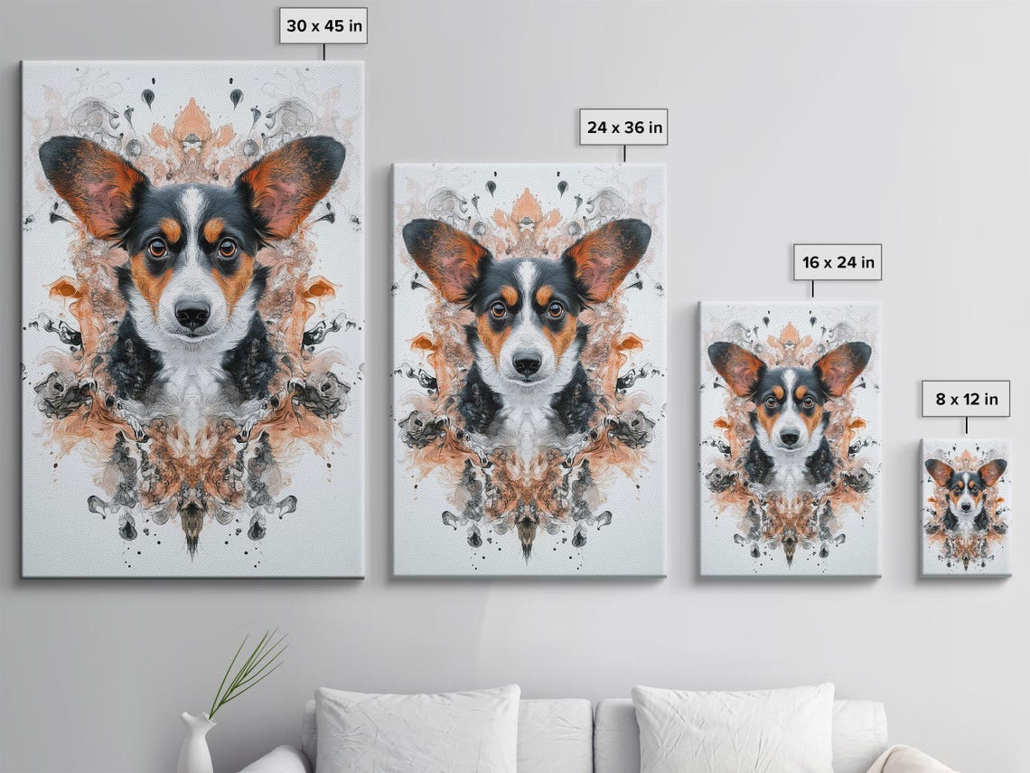 Corgi Ink Splash Poster Print - Image 3