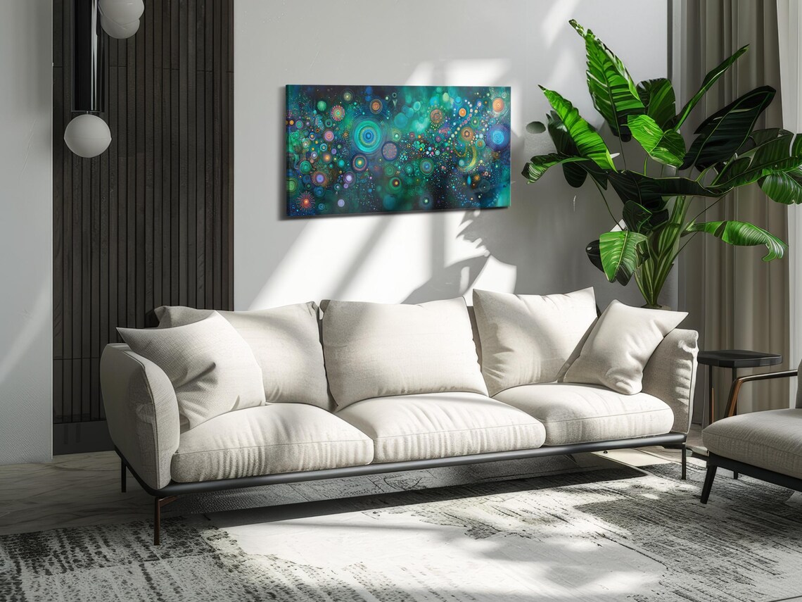 Galactic Sphere Dots, Abstract Modern Art Print - Image 3