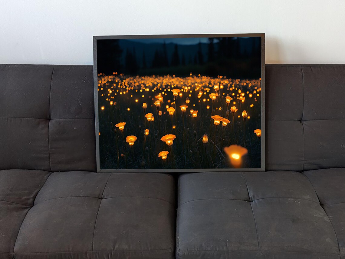 Marigold Field At Night, Día De Los Muertos Art Print - Image 4