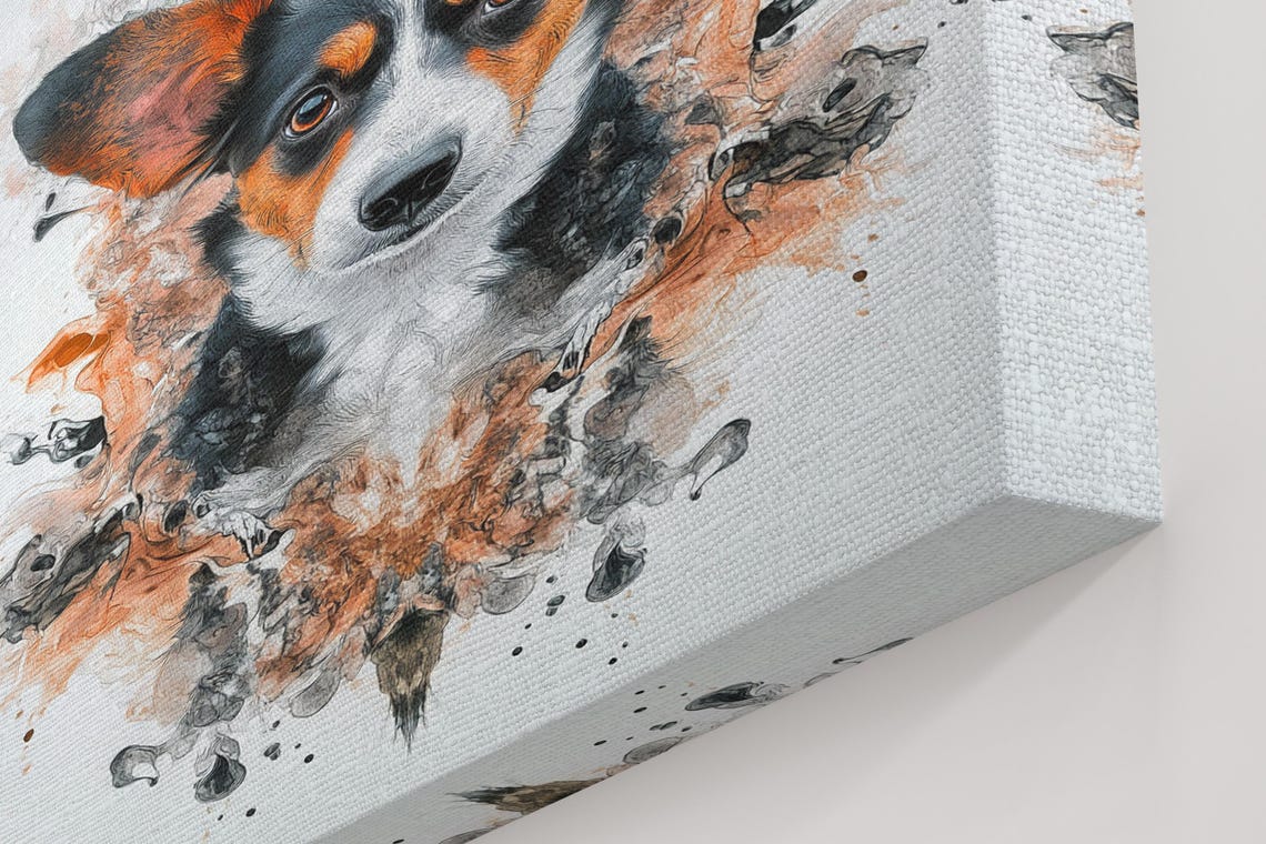 Corgi Ink Splash Poster Print - Image 5