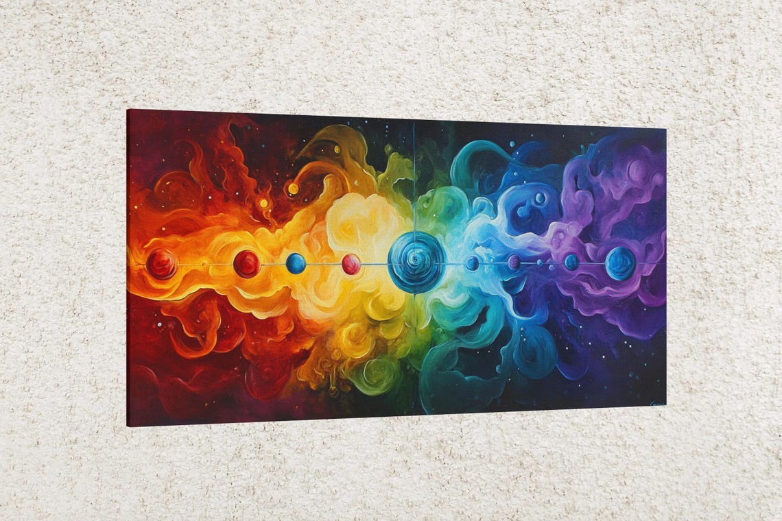 Rainbow Cosmic Flow Art Print - Image 2