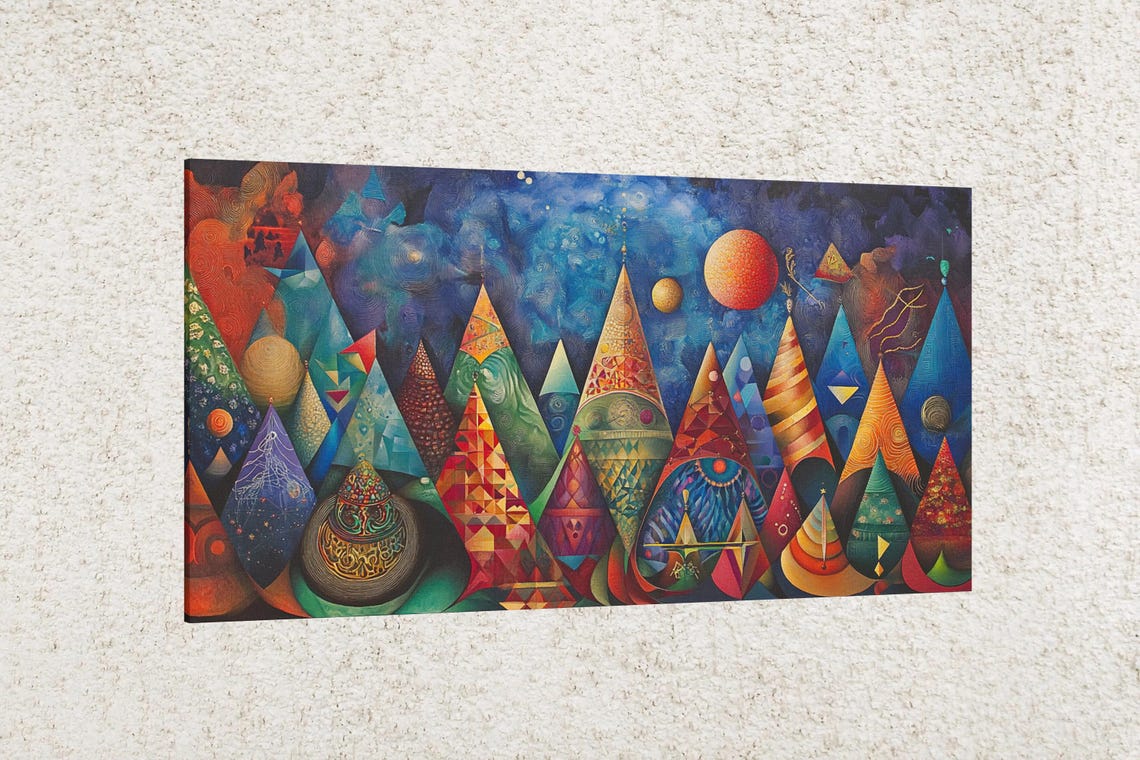 Celestial Pyramid Landscape Art Print