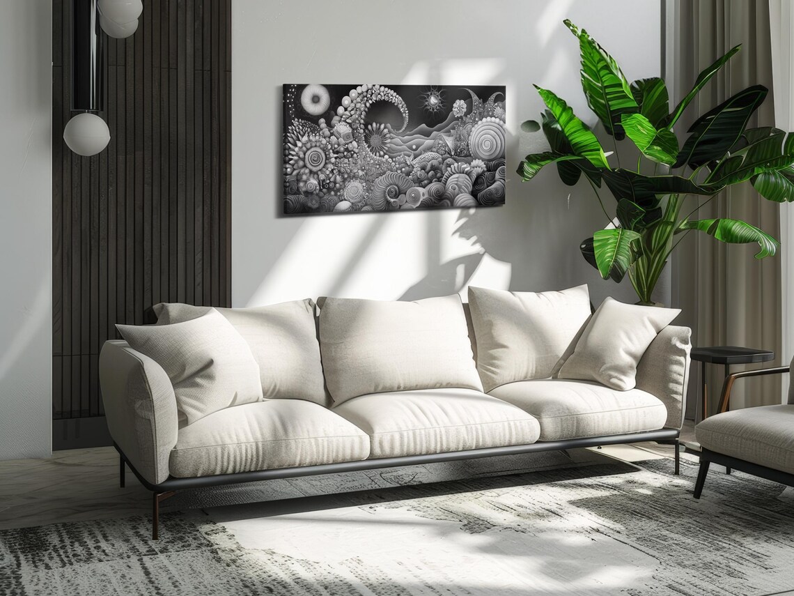 Black And White Surrealism, Modern Art Print - Image 2