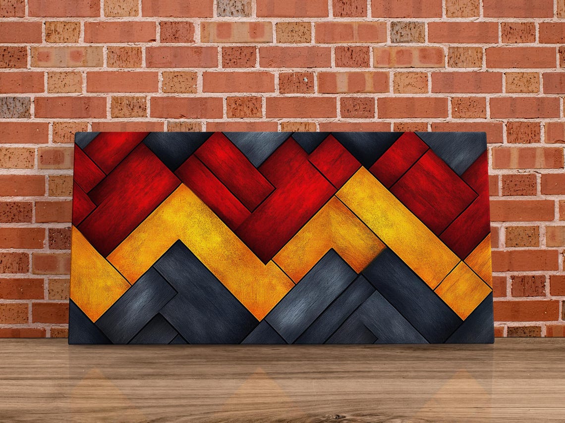 Bold Chevron Graphic Pattern Art Print - Image 4