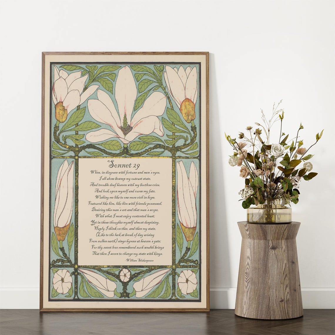 Shakespeare Sonnet 29 Bohemian Poem Art Print