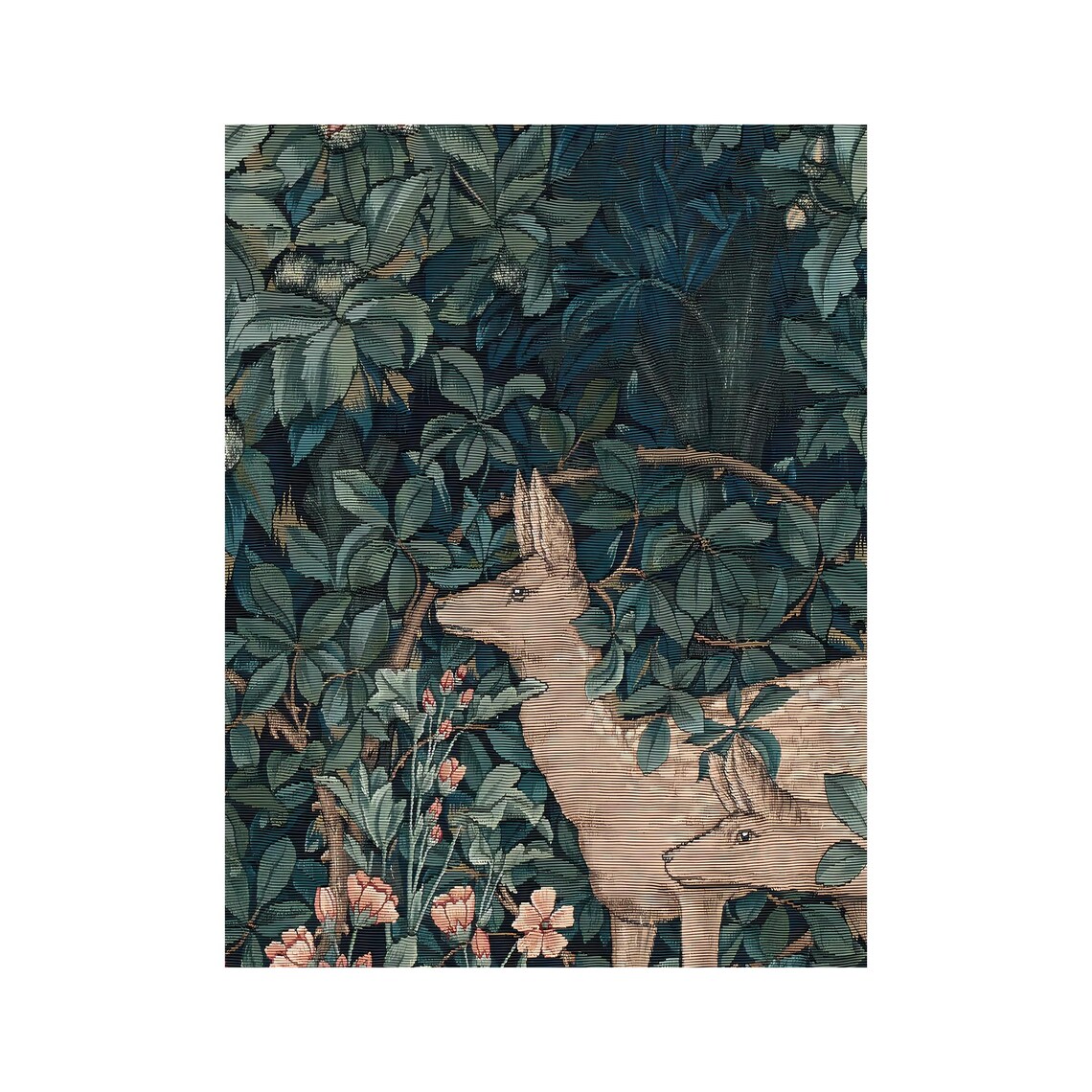 Vintage Deer, Medieval Tapestry Art Print - Image 2